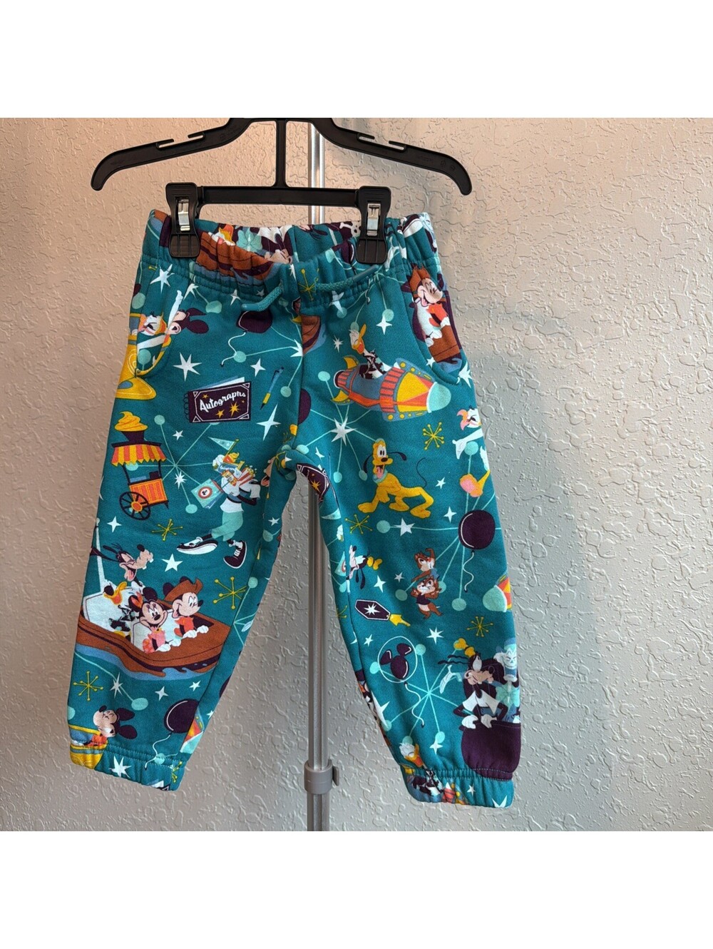 Disney Play In The Park Character Themed Jogger Pants Mickey Donald& Pluto. *3T*